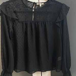 Black See through blouse